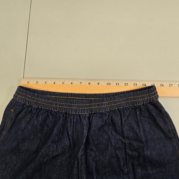 Country Store Jeans Womens Sz L Denim Comfy Versatile Pull-On Med Chambray Pants - Picture 4 of 10